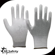 SRSAFETY 13G Seamless knit nylon and carbon liner PU palm work pu glove